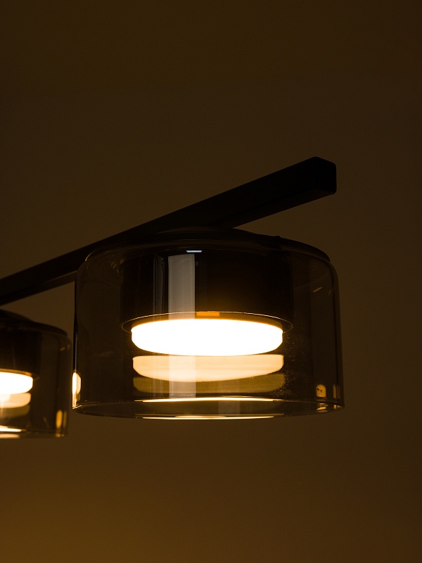 Подвесная люстра со стеклянными плафонами PP-53113-4-black